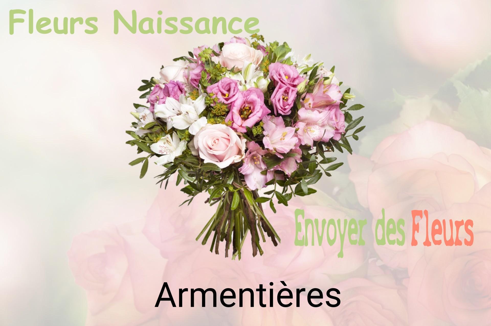 Bouquet de fleurs de naissance livré à Armentières
