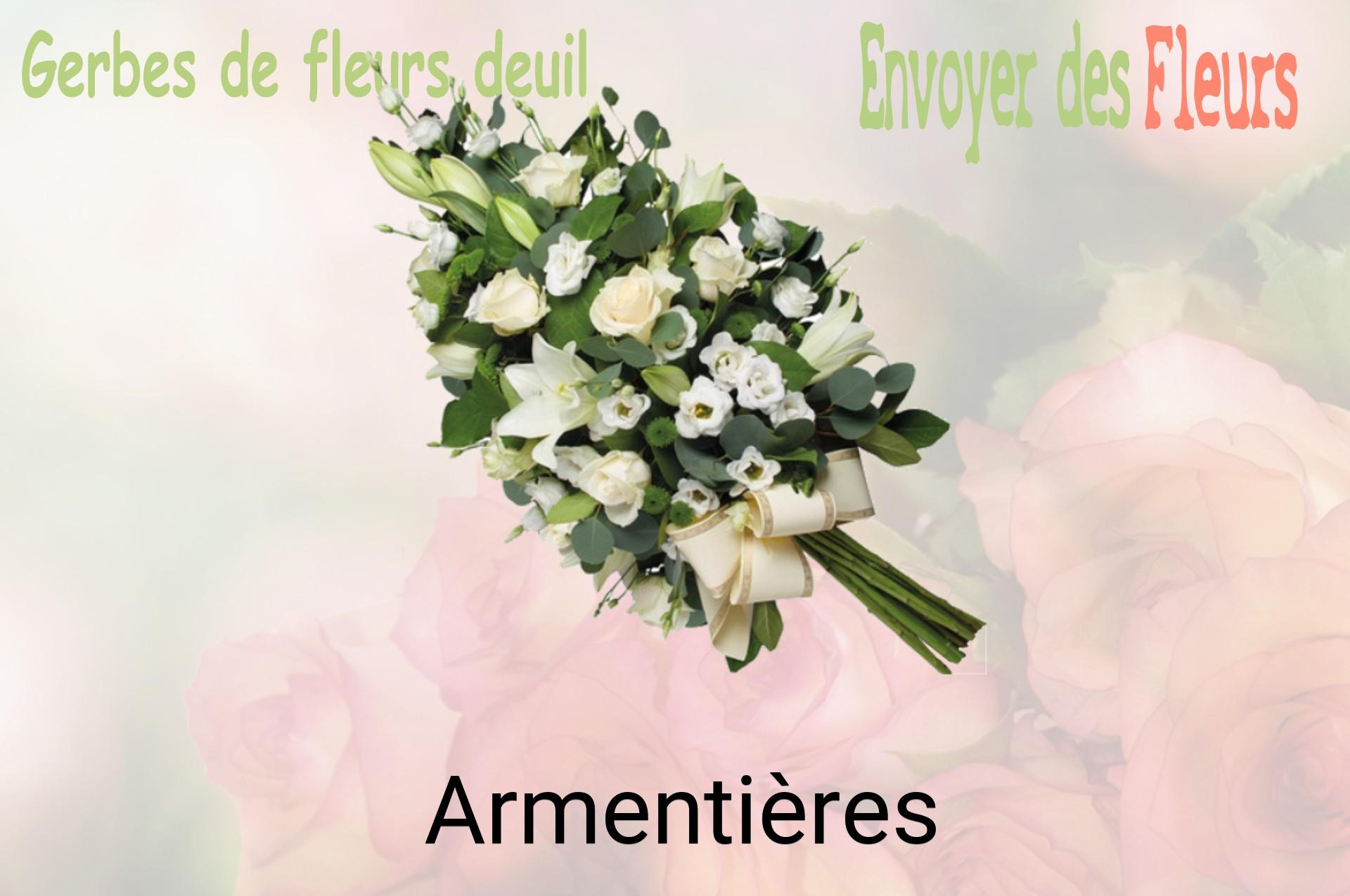Gerbe de fleurs de deuil livrée à Armentières